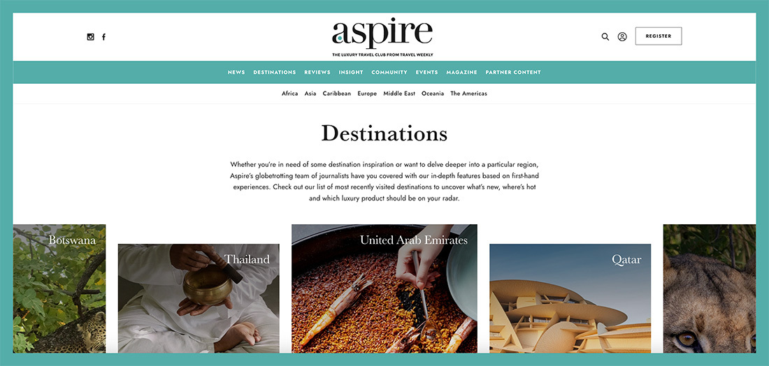 Aspire unveils new website to better support luxury travel sector