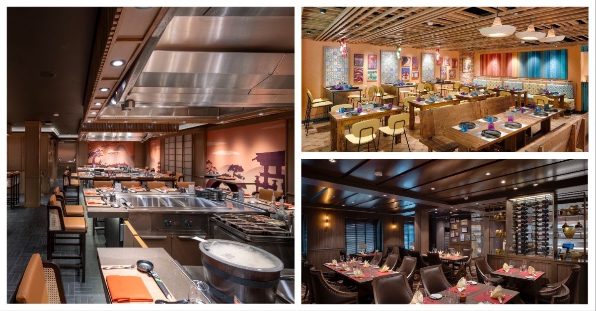 MSC Cruises speciality restaurant collage. Resized
