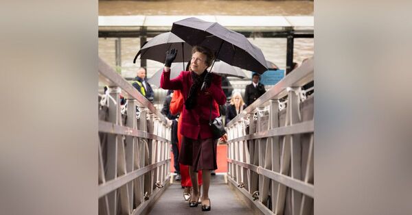 Cunard hosts Princess Anne on board Queen Anne in Liverpool