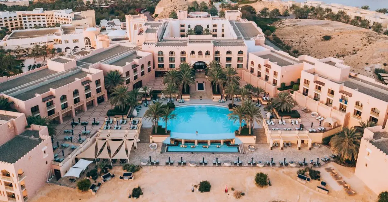 shangri la al husn oman aerial view from above