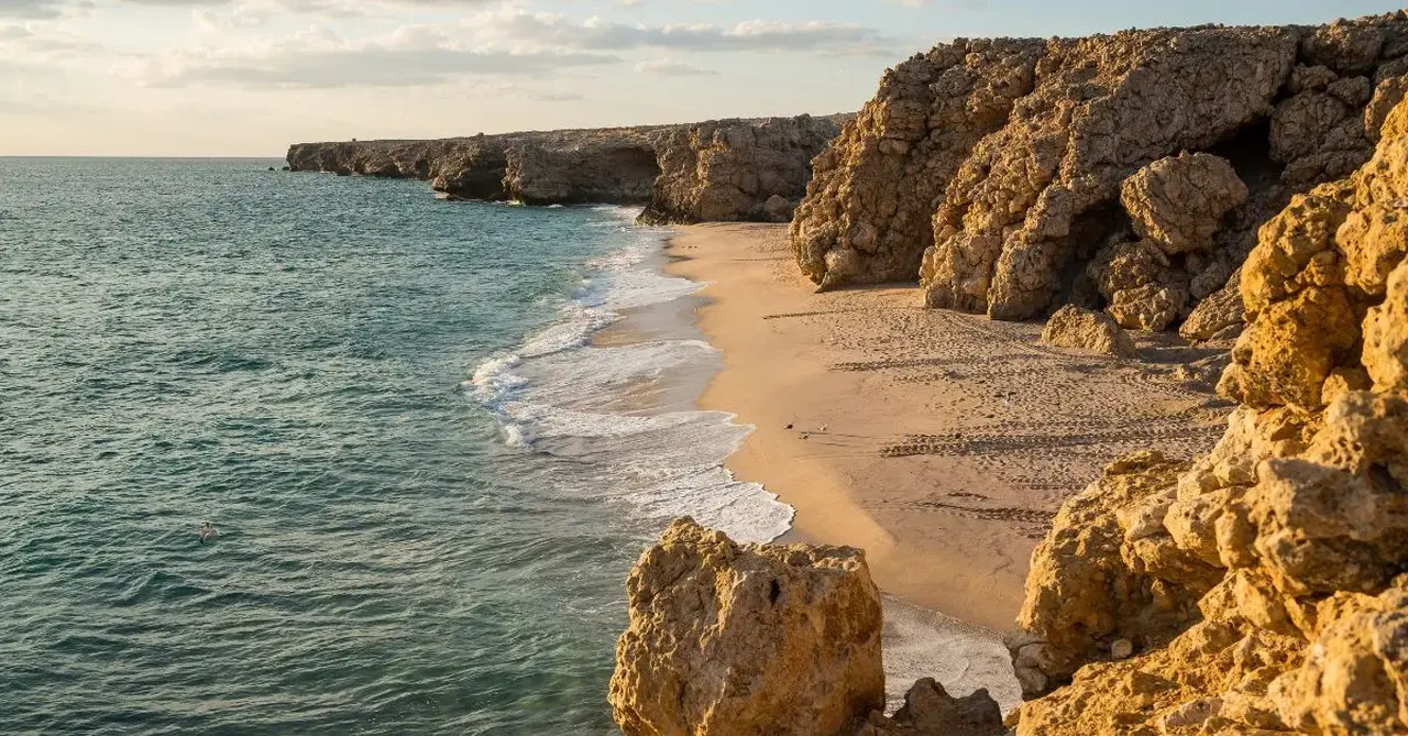Beach oman Ras al Jinz turtle reserve