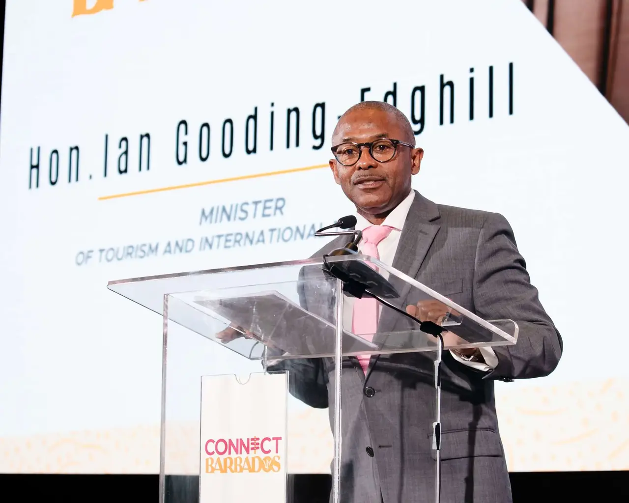 Tourism Minister Ian Gooding Edghill, Connect Barbados 