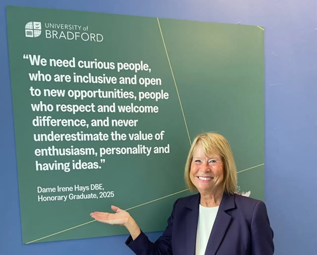 DameIreneHaysQuoteCreditBradfordUniversity