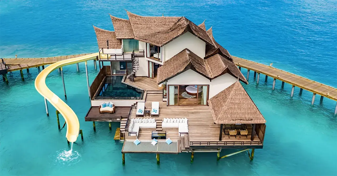 OZEN RESERVE BOLIFUSHI Ocean Pool RESERVE Sunset with Slid