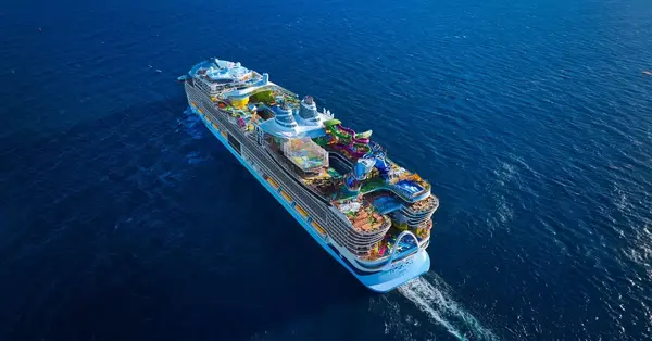 Royal Caribbean Group unveils Santorini beach club as it increases full-year guidance