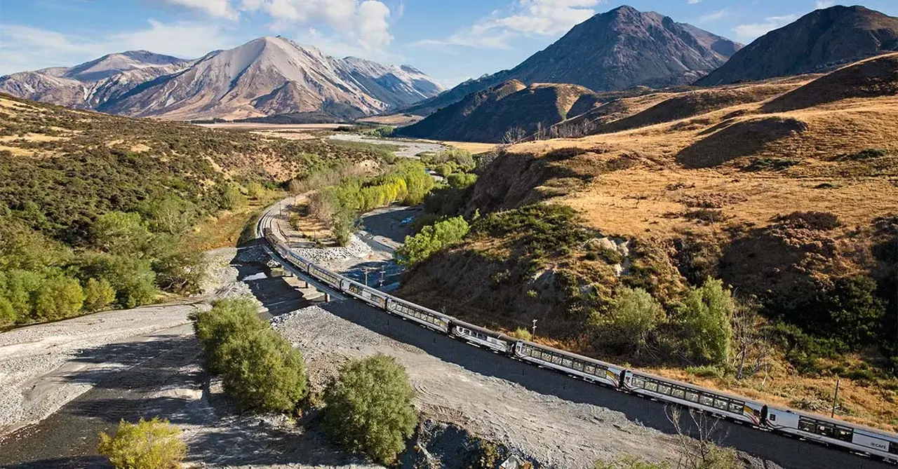 TranzAlpine Crossing Cass River between Cass and Mt White Br