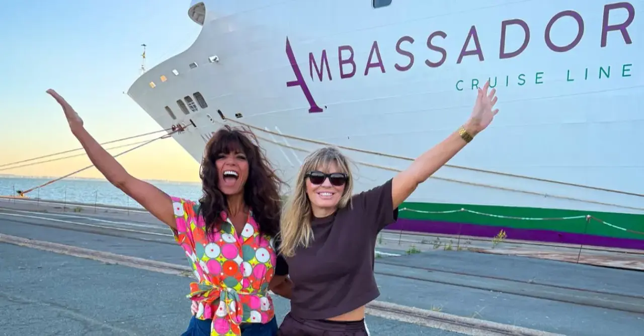 Ambassador Cruise Line Broadcasters Jenny Powell and Kate Th