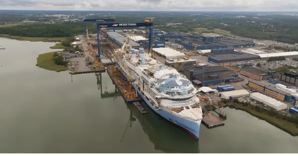 Royal Caribbean floats out new Icon Class mega-ship