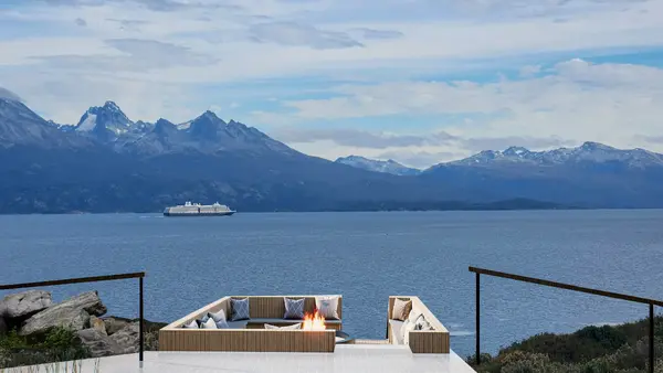 612421 Anantara Ushuaia Patagonia Resort fire pit and view