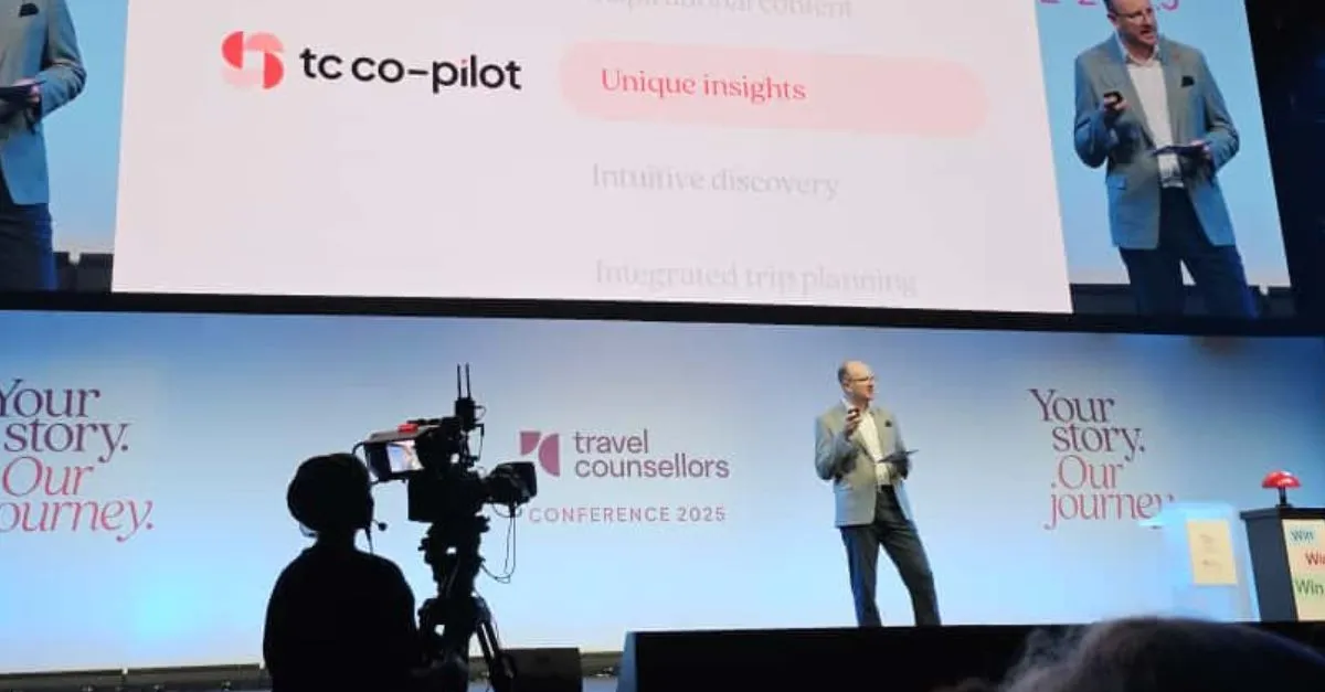 Jon Bauer at Travel Counsellors conference 2025