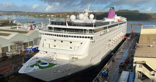 Ambassador ship enters dry dock for refit