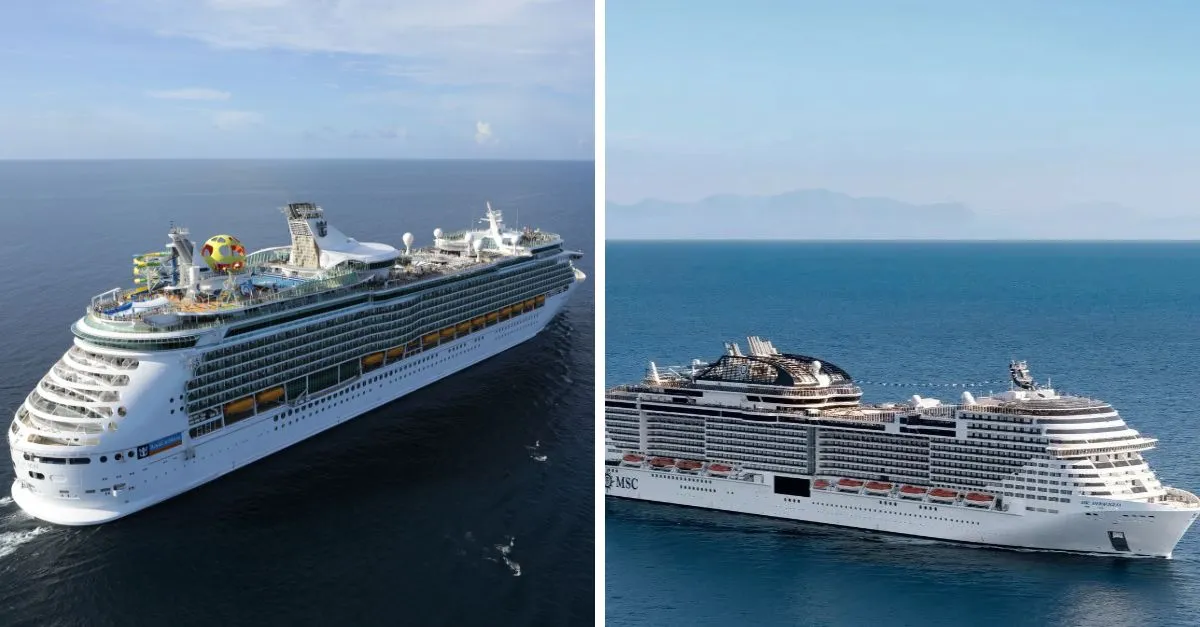 MSC Meraviglia and Mariner of the Seas MSC Meraviglia and Mariner of the Seas