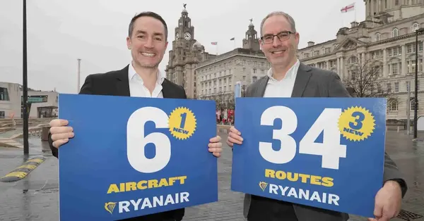 Ryanair adds Marrakesh, Tirana and Warsaw to Liverpool network