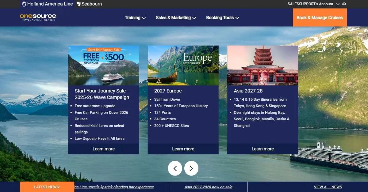 HAL and Seabourn join sister cruise lines on OneSource trade platform ...