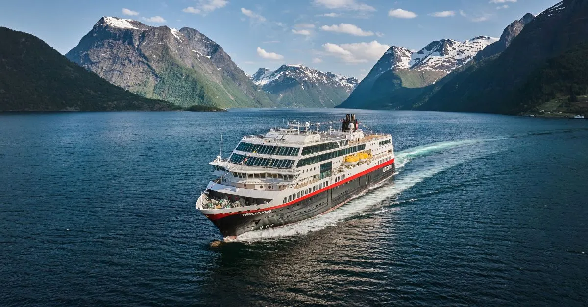 Hurtigruten MS Trollfjord in Hjorundfjorden CREDIT Krist