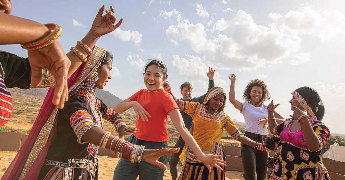 G Adventures India Pushkar Dancing Locals 7016