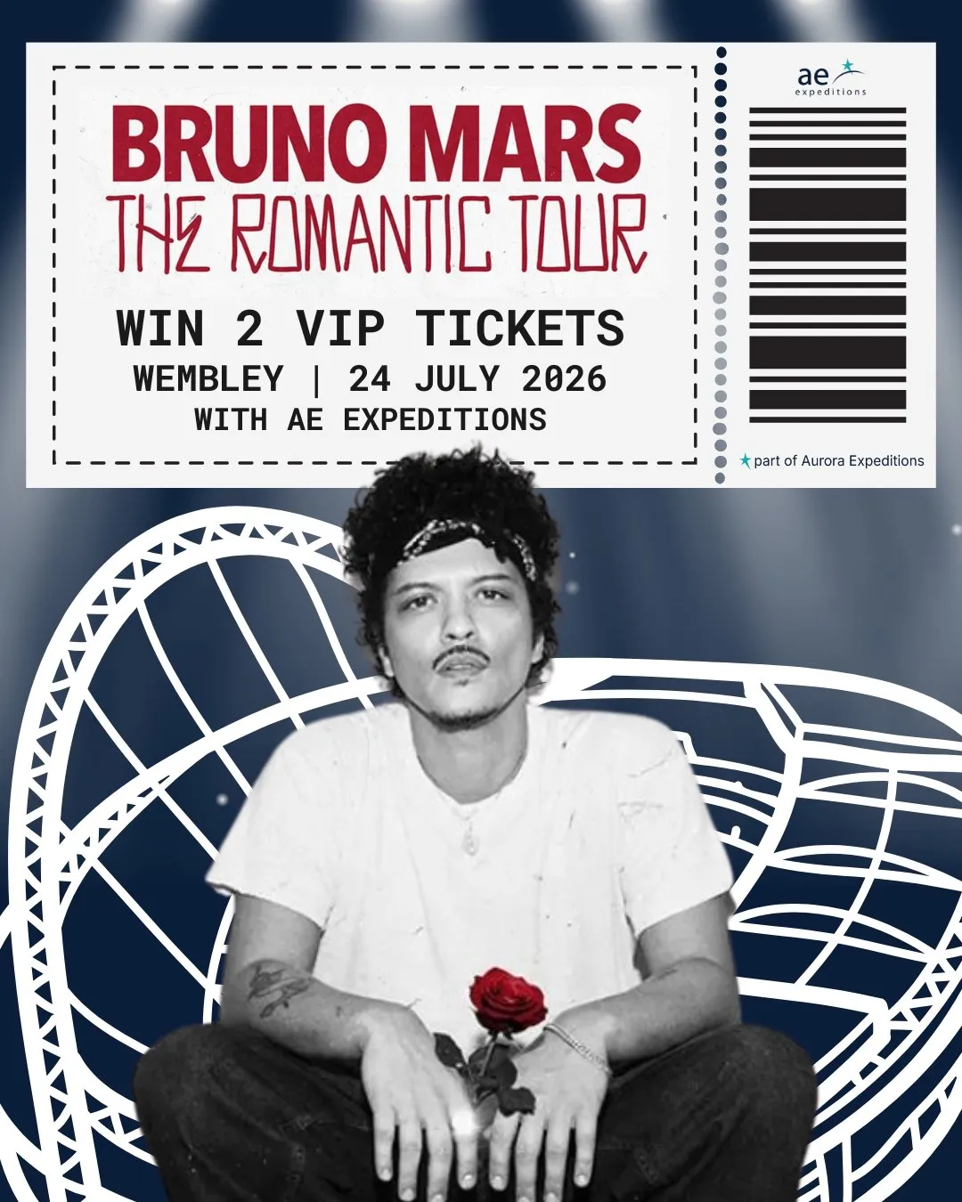 AE Expeditions: WIN 2 x VIP Tickets&nbsp;to see&nbsp;BRUNO MARS!