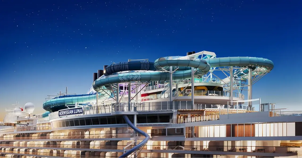 NCL Norwegian Cruise Line Luna ship aqua slide coaster