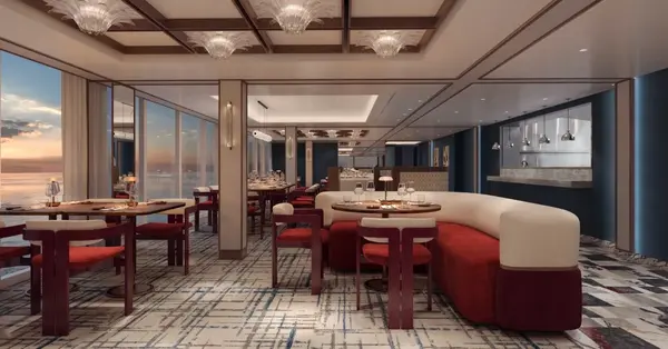 كريستال تكشف عن مفاهيم تناول الطعام لإطلاق سفينة الرحلات البحرية في عام 2028