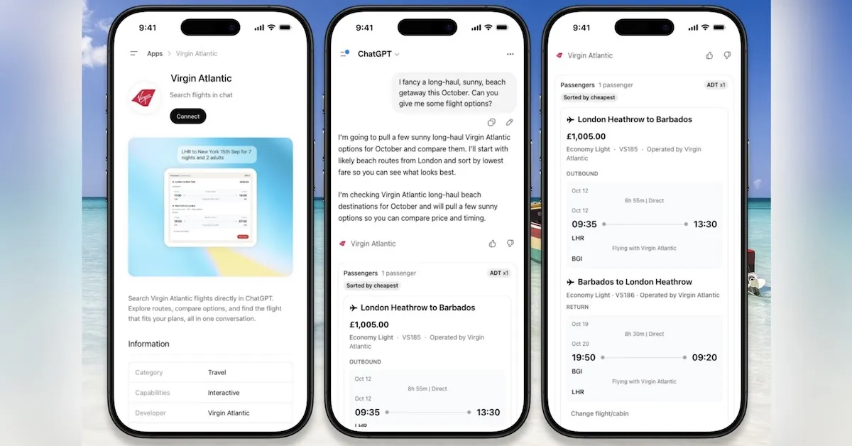 Virgin Atlantic launches app within ChatGPT