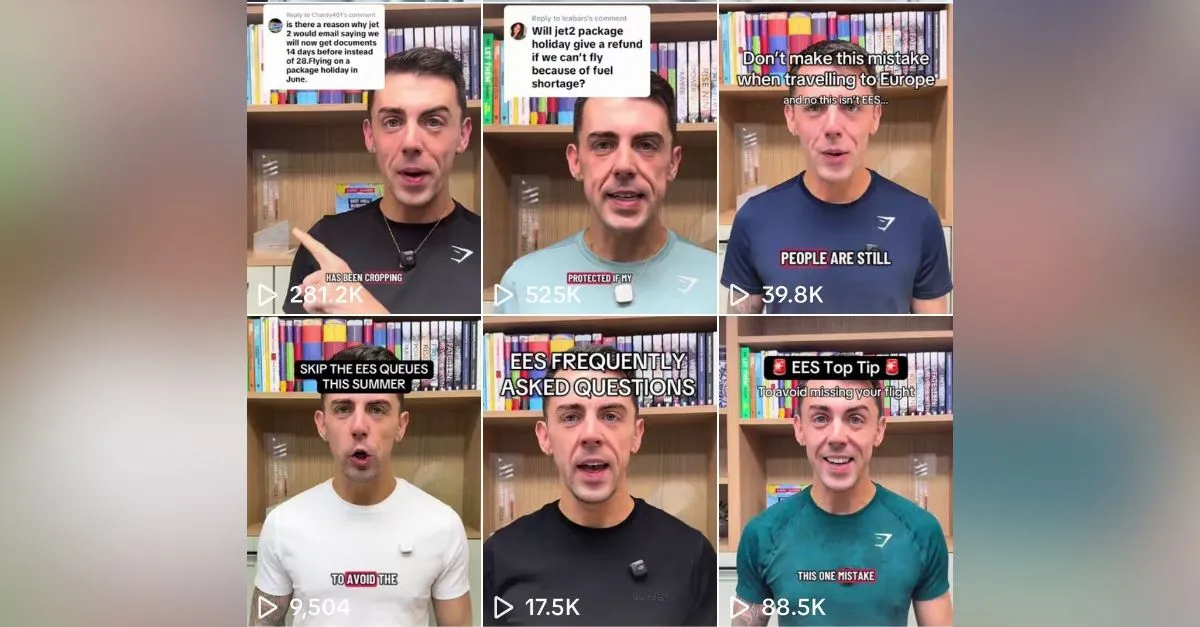 Jake Cullum Hollins The Good Travel Agent TikTok social medi