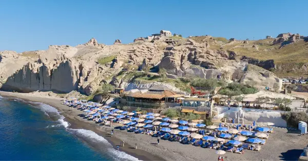 Royal Caribbean&rsquo;s Santorini beach club welcomes first passengers