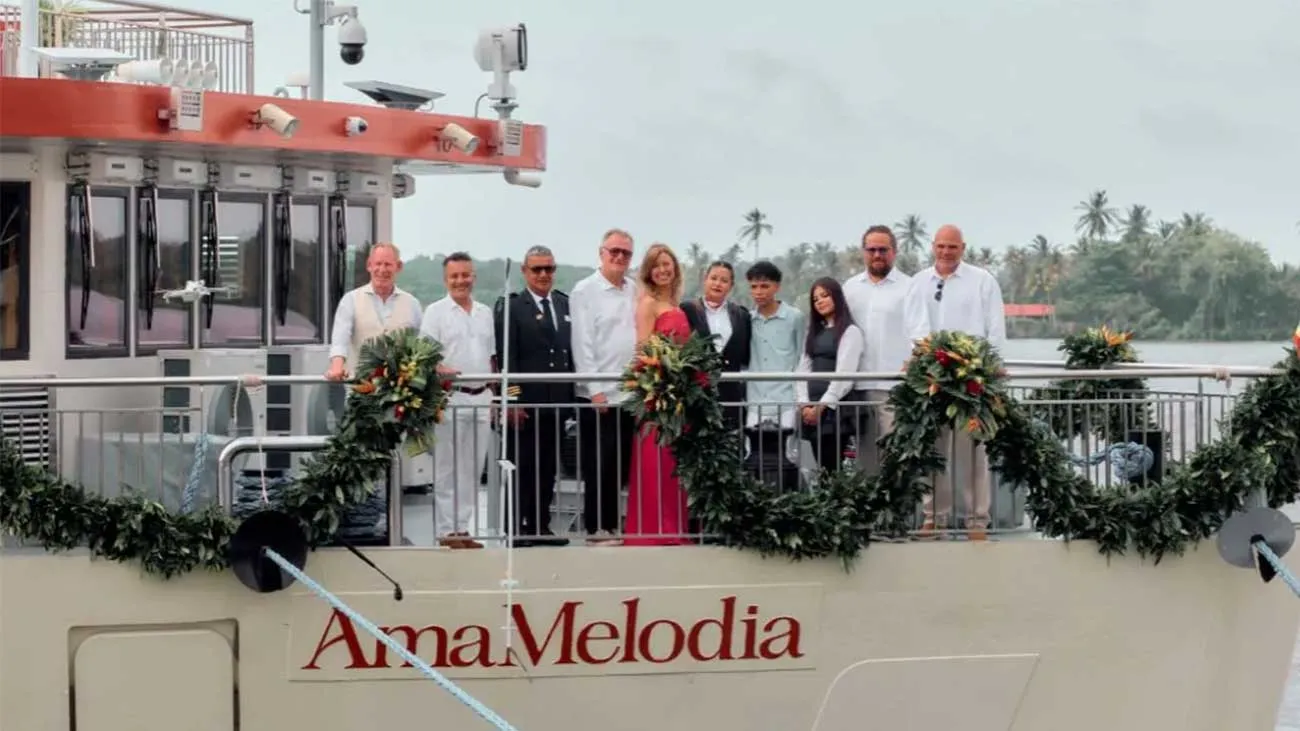 AmaWaterways christens seconds Colombia vessel