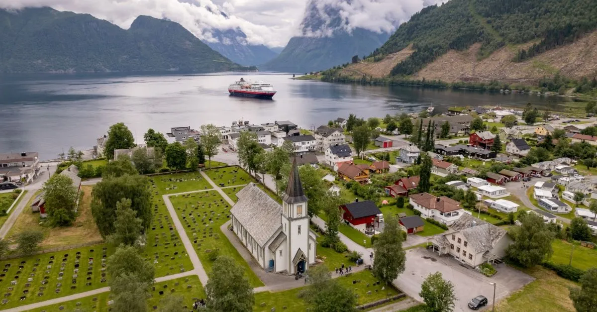 Hurtigruten Signature Ship in Saebo Norway Credit Michel A