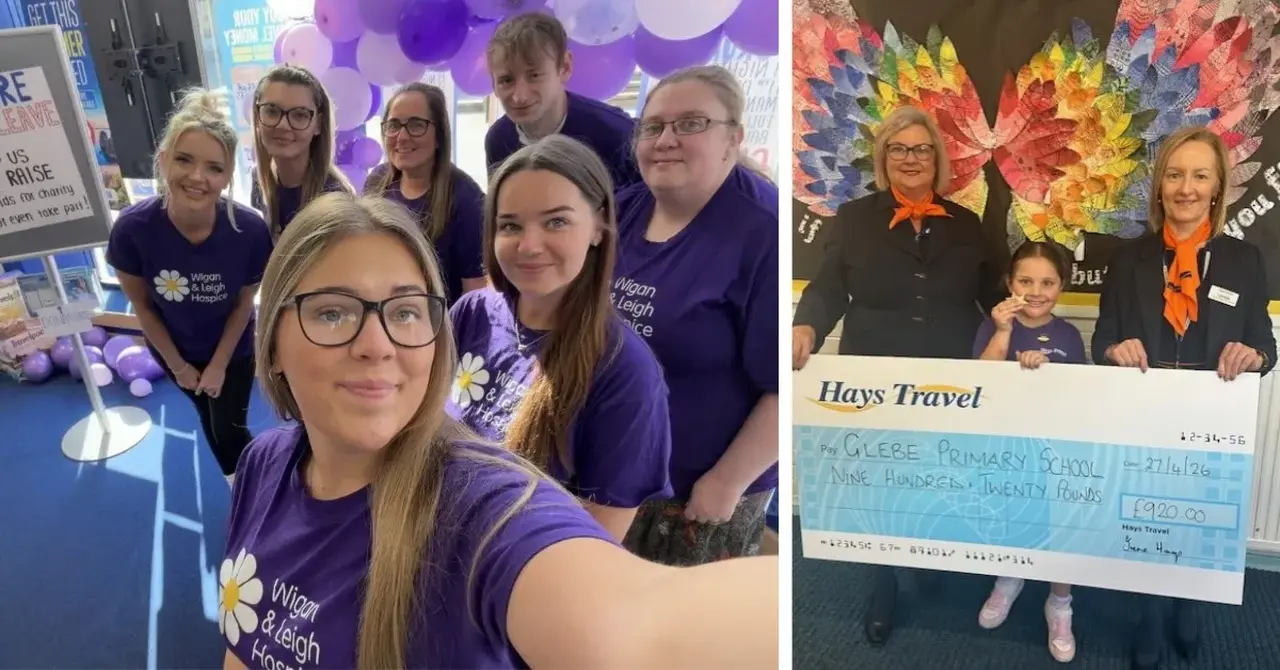Wigan and Irvine Hays Travel fundraisers Wigan and Irvine Hays Travel fundraisers
