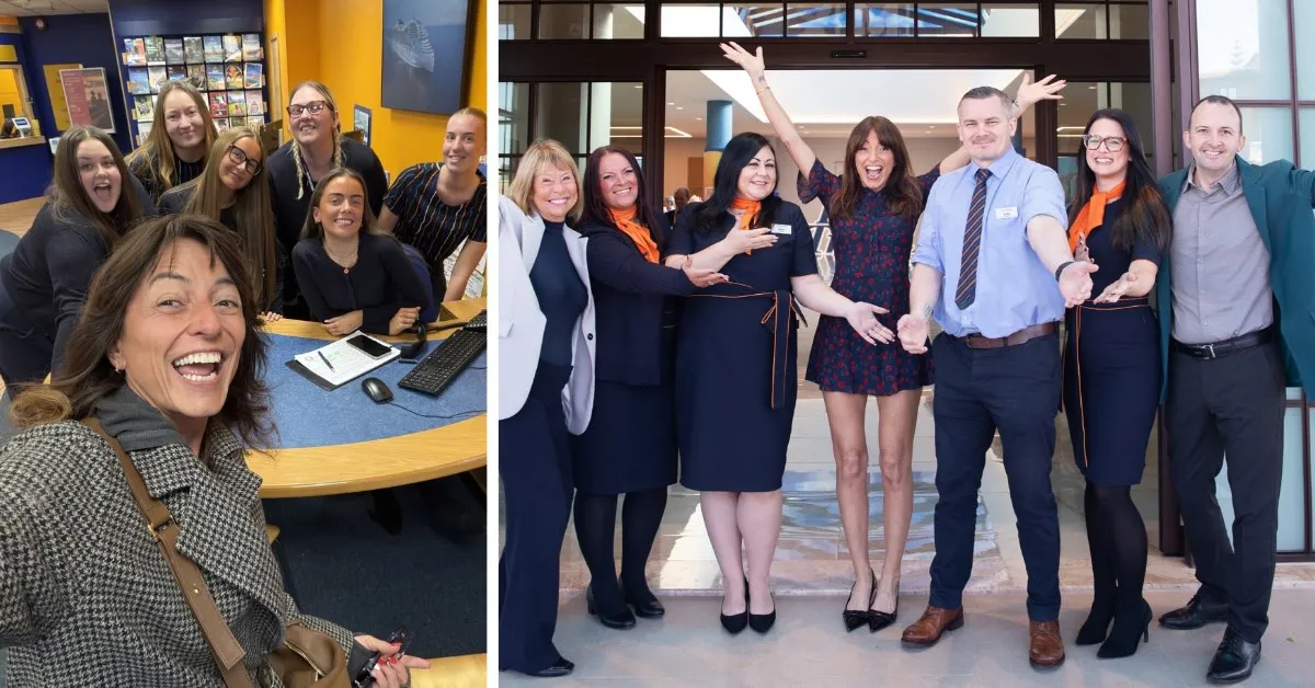 Davina McCall with Hays agents