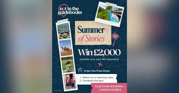 Not In The Guidebooks launches trade incentive with &pound;2k holiday up for grabs