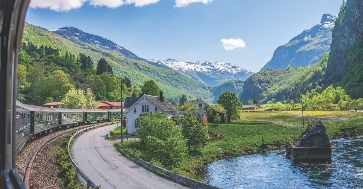 Norway Flam railway in Fjordane