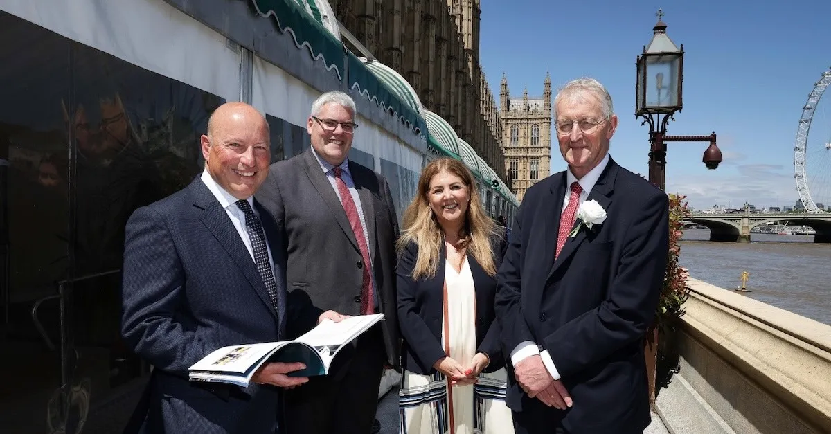 Matthew Hall Gavin Robinson MP Michelle Hatfield and Secreta