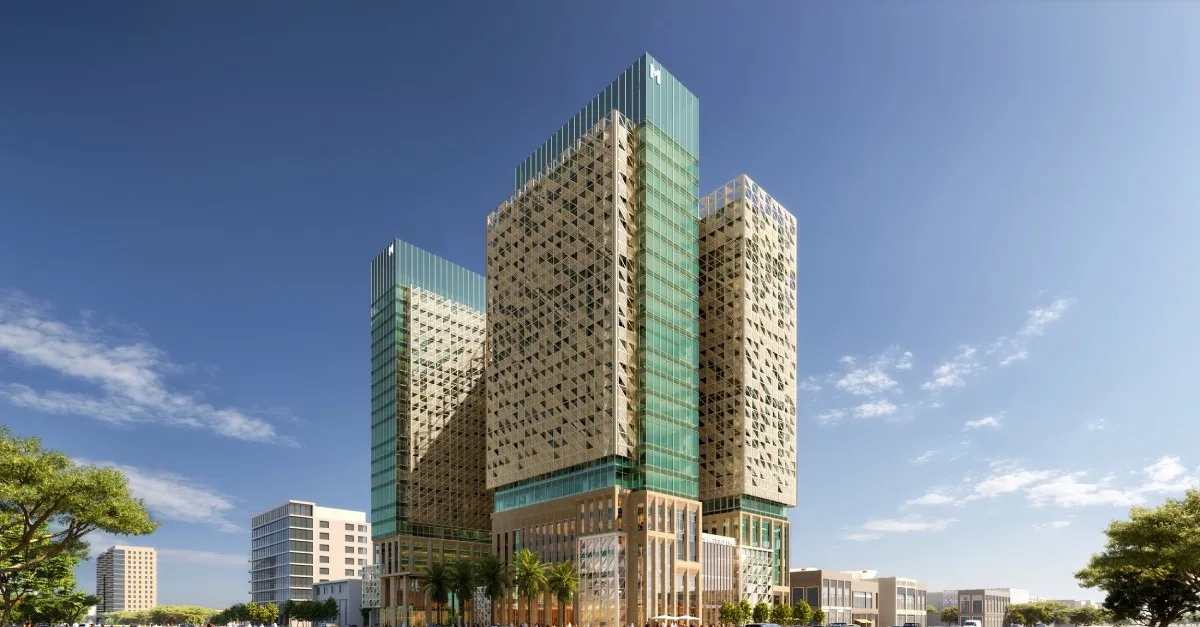 Render of a Courtyard by Marriott and Residence Inn by Marri