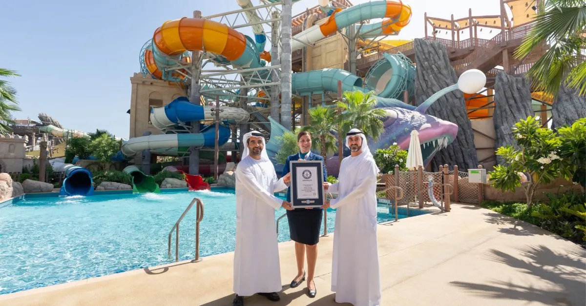 yas waterworld guinness world record abu dhabi