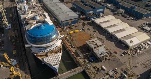 Royal Caribbean holds float out-ceremony for Hero of the Seas