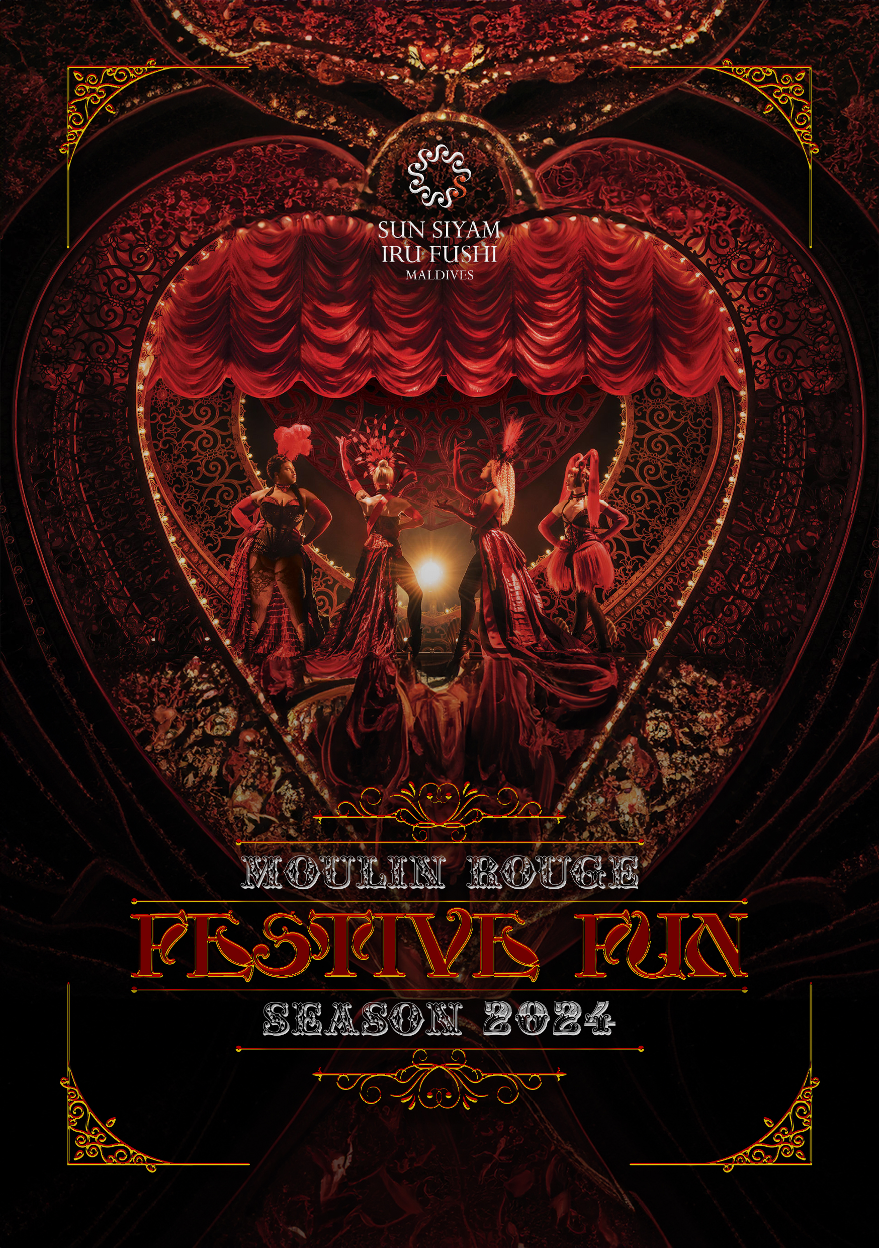 Moulin Rouge lights up Christmas at Maldives resort Sun Siyam Iru Fushi